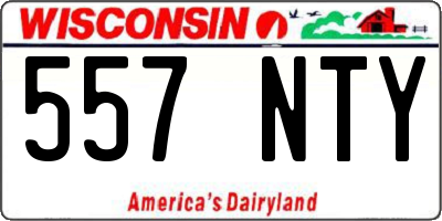 WI license plate 557NTY