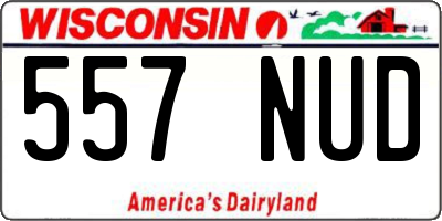 WI license plate 557NUD