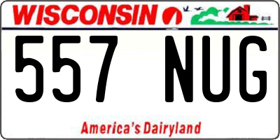 WI license plate 557NUG