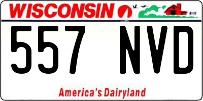 WI license plate 557NVD