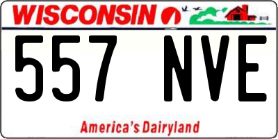 WI license plate 557NVE