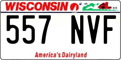 WI license plate 557NVF