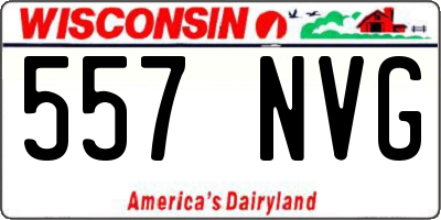 WI license plate 557NVG