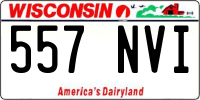 WI license plate 557NVI
