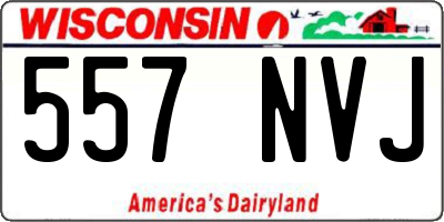 WI license plate 557NVJ