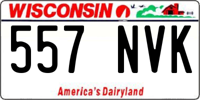 WI license plate 557NVK