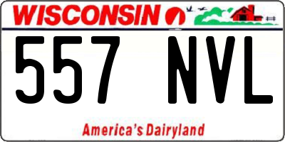 WI license plate 557NVL