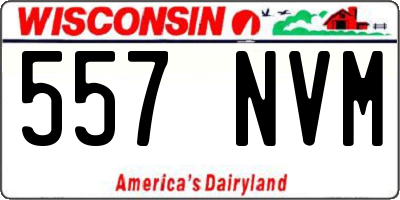 WI license plate 557NVM