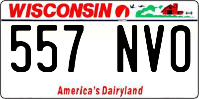 WI license plate 557NVO