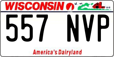 WI license plate 557NVP