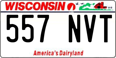 WI license plate 557NVT