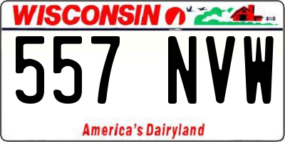 WI license plate 557NVW