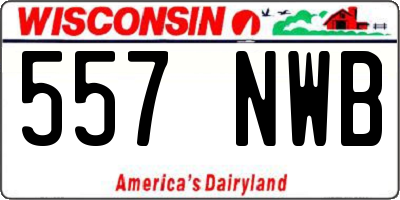 WI license plate 557NWB