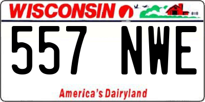 WI license plate 557NWE