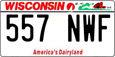 WI license plate 557NWF