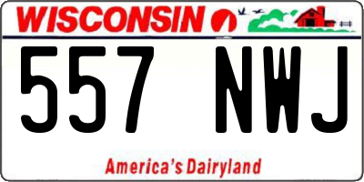 WI license plate 557NWJ