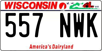 WI license plate 557NWK
