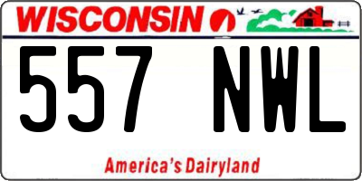 WI license plate 557NWL