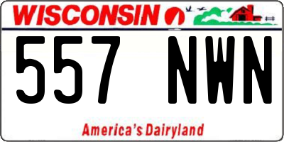 WI license plate 557NWN