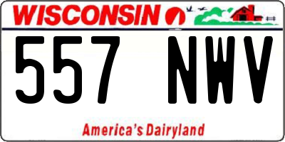 WI license plate 557NWV