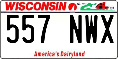 WI license plate 557NWX