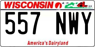 WI license plate 557NWY