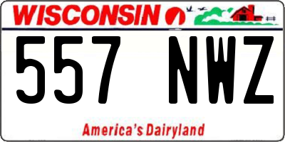 WI license plate 557NWZ