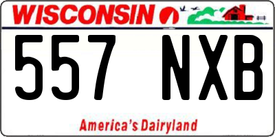 WI license plate 557NXB