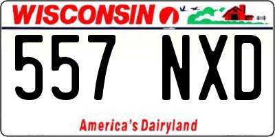 WI license plate 557NXD