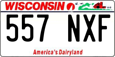 WI license plate 557NXF