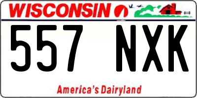 WI license plate 557NXK
