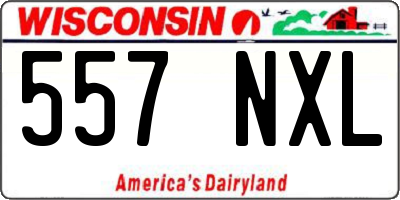 WI license plate 557NXL