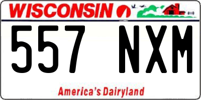 WI license plate 557NXM