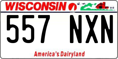 WI license plate 557NXN