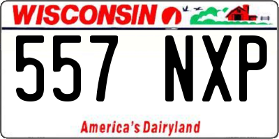 WI license plate 557NXP