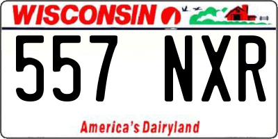 WI license plate 557NXR