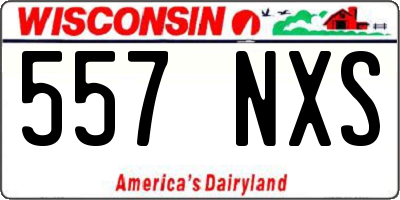 WI license plate 557NXS