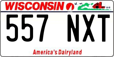 WI license plate 557NXT