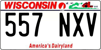 WI license plate 557NXV