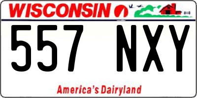 WI license plate 557NXY