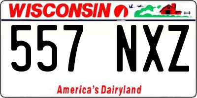 WI license plate 557NXZ