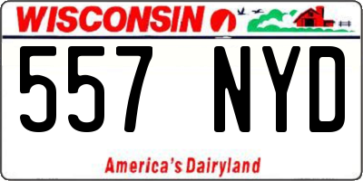 WI license plate 557NYD