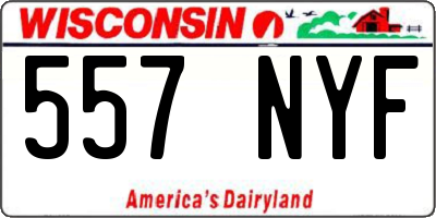 WI license plate 557NYF