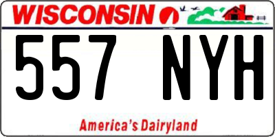 WI license plate 557NYH