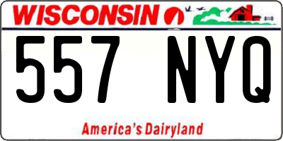 WI license plate 557NYQ