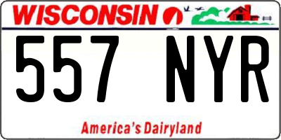WI license plate 557NYR