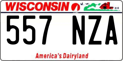 WI license plate 557NZA