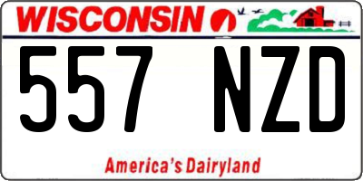 WI license plate 557NZD
