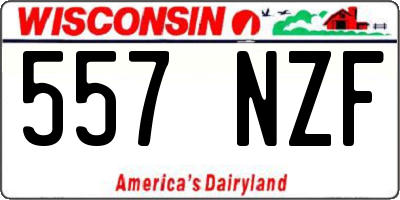 WI license plate 557NZF