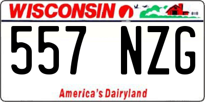 WI license plate 557NZG